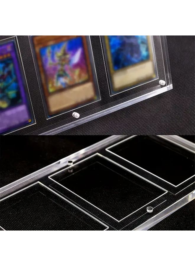 حامل عرض مغناطيسي بفتحة لثلاث بطاقات إطار أكريليك شفاف لبطاقات PTCG وYGO وMagic - Image 3